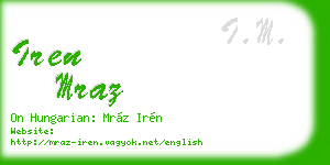 iren mraz business card